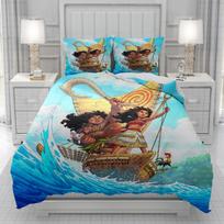Moana serija 3D patalynės užvalkalas vyrams moterims/vaikams VAIKAMS Spausdinimas Disney animacinis filmas Patalynės komplektas Antklodė Lova Minkšta 135x200cm 3pcs