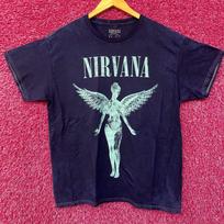 Nirvana Blue Monochrome In Utero Rock tshirt L