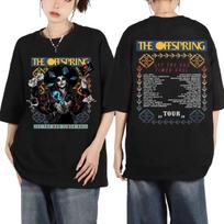 The Offspring Grupės Let The Bad Times Roll 2024 Grafiniai Marškinėliai Madingi Roko Retro Marškinėliai Unisex Laisvalaikio 100% Medvilniniai Marškinėliai S raudona