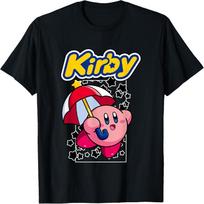Kirby Many Emotions Nintendo Character Box Up T-Shirt S juoda