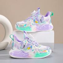 Girls' 2025 Mesh Breathable Sports Shoes: Soft Sole, Leather, Waterproof, Rotary Buckle for Medium & Large Children 31
