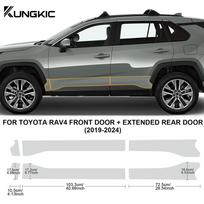 KUIC for Toyota Rav4 -2024 Car Door Triangle Protective Film PPF TPU Refit Door Sills Sticker Transparent 8.5mil Precut extended film