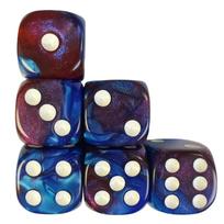 6pcs/set 16mm Standard Dots Dice Two Color and Glitter 6 Sided Rounded Corner Dice for Tabletop Games Role-Playing Accesso