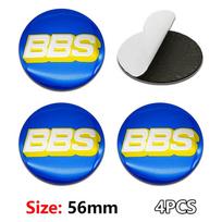 4 vnt. 56+60 mm BBS Automobilio ratlankio centrinės dalies dangtelio lipdukai Ratlankio dangtelio emblema Ženklelis Modified vehicle label sticker BBS padangos centrinis lipdukas