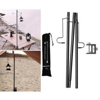 Camping Folding Lamp Pole, Lightweight Collapsible Aluminum Lantern Stand, Outdoor Post Hanging juoda