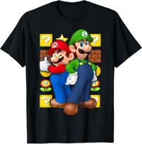 Nintendo Super Mario Luigi nykštys aukštyn grafinis marškinėlis L