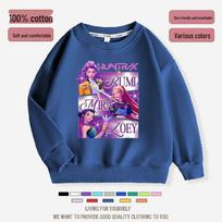 K-pop Monster Hunter Witch Girls' Hoodie - Stylish Autumn/Spring Round Neck Casual Top for Children 130 cm