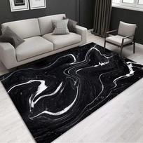 Šiaurietiški marmuriniai kilimai svetainei Madingas prabangus stilius 200x300 Kilimai miegamajam Minkšti neslystantys flaneliniai kilimėliai prie lovos Skalbiami 60*90cm