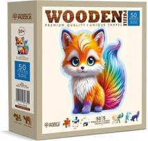Medinė dėlionė, Mielas lapinas, woodencity, HE0208-M, Wooden puzzles