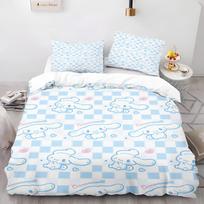 Animacinis antklodės užvalkalas Cinnamoroll Namų pagalvės užvalkalų rinkinys Suaugusiųjų miegamojo Vaikų antklodė Patalynė 90X200cm