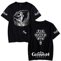 Funny Genshin Impact T Shirt Cool Women Men's Tshirt O Neck Casual Unisex Streetwear Fashion Tee Camisetas Ropa Hombre XS balta