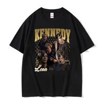 I Heart Leon Kennedy Print TShirts Men Womens Clothing Fashion Vintage T Shirt Male Oversized Cotton Short Sleeve Tshirt Tops S