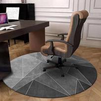Lengvo prašmatnumo geometrinis apvalus krištolinis veliūrinis kilimėlis namų dekoravimui neslystantis biuro kompiuterio žaidimų kėdės grindų kilimėlis 40X40cm