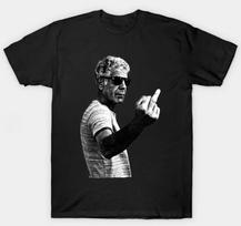 Anthony Bourdain Garsus Šefas Virėjas Maistas Unisex S-3XL Juodi Unisex Marškinėliai XXL
