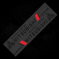 3D Atspindintys Automobilio Lazeriniai Emblemos Lipdukai Mitsubishi Lancer 9 10 ASX L200 Pajero Mirage Montero Outlander Eclipse Ralliart juoda