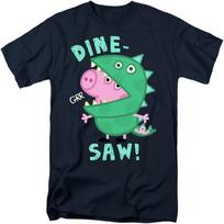 Peppa Pig George Pig Dinosaur Unisex Adult T Shirt XXXL įvairiaspalvis