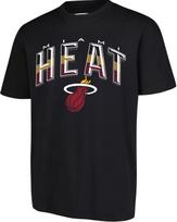 NBA Miami Heat Vyriški marškinėliai su arkiniu plexi, trumpomis rankovėmis, dydis S, juodi S juoda