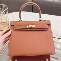 Rankinė Moteriška Odinė Kelly Rankinė Palmių Rašto Karvės Odos Didelės Talpos Peties Crossbody Rankinė Kasdienė Universali Auksinės Sagtys Rankinė 25x18x9cm