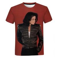 3D spausdinimas Michael Jackson marškinėliai berniukams / merginoms Mada Laisvalaikio gatvės drabužiai marškinėliai Vyriški dideli drabužiai S