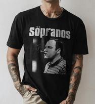 The Sopranos Marškinėliai, Tony Soprano Cigarai trumpomis rankovėmis juodos spalvos marškinėliai VK01952 Unisex T-shirt XL