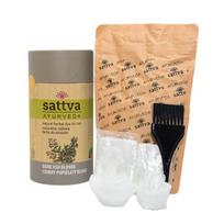 Augaliniai tamsiai šviesios pelenų spalvos plaukų dažai Dark Ash Blond Sattva Ayurveda, 150g
