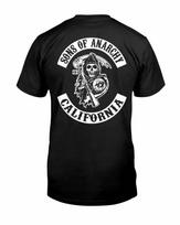 Vyriški juodi unisex marškinėliai su „Sons Of Anarchy“ spaudiniu XXXL black