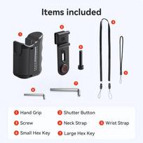 For Insta360 Ace Pro2 Action Camera Grip Holder w/Shutter Button Street Photography Grip Kit for DJI Action 5 Pro/GoPro Hero 13