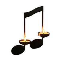 Juodas Muzikinės Nottelės Žvakidė Vintažinė Sieninė Arbatos Žvakidė Muzikinis Simbolis Sienų Dekoras Svetainei Valgomajam Koridoriui B