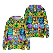 Žaidimas Geometry Dash Animacinis Trendinis 3D Spausdinimo Anime Aksesuaras Su Gobtuvu Megztinis Hoodie Vyrams ir Moterims Dovanos XS