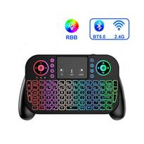 2.4G Belaidė klaviatūra Bluetooth klaviatūra Dvigubo režimo RGB Mini klaviatūra Įkraunama klaviatūra su lietimplate Android TV Box'ui
