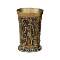 Senoviniai gėrimo indai Metaliniai Vintažiniai Egipto Stiklas Egiptas Vyno taurė Raudonojo vyno taurė Reljefinis graviravimas Viskiui taurė 1 bronza