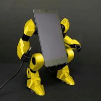 3D spausdinimas Reguliuojamas roboto telefono laikiklis su įkrovimo kabeliu Fiksuotas telefono palaikymo robotas One Size