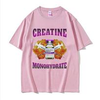 Oversized Gym Creatine Monohydrate Funny Meme T Shirt for Men Women Fashion Hip Hop Tshirt Vintage Cotton Short Sleeve T Shirts S