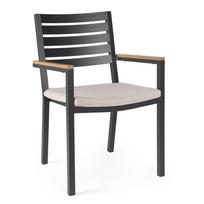 Antracito spalvos metalinė sodo kėdė Henna – Bizzotto