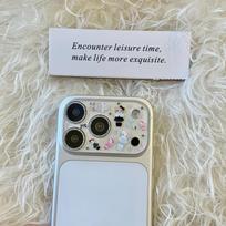 Korean INS Style Cartoon Animation Glitter Bling Camera Protector For IPhone 17 16 15 14 Pro Max Cap Kitty Lens Glass Screen Film Anti-Drop Armor iPhone 15 Pro pilka spalva