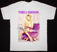 NEW Pamela Anderson Short Sleeve Cotton White All Size Unisex Shirt Unisex T-Shirt S