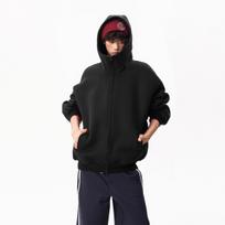 Unisex Heavyweight Oversized Cardigan Hoodie - Autumn/Winter Thick Sweatshirt, American Style Air Layer Jacket 3XL