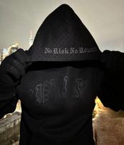 2025 Unisex Black Series Trendy Long-Sleeve Hooded Sweatshirt L modelis 1 spalva