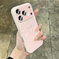 Originalus Stiklinis Blizgus Kietas Atsparus Smūgiams Dėklas iPhone 17 16 15 14 13 12 11 Pro Max Plus Makaronų Saldainių Spalvos Dangtelis iPhone Air iPhone 13 rožinė