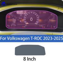 For Volkswagen T-ROC -2025 Car interior center console protective sticker interior decorative strip TPU protective sticker Right-hand drive