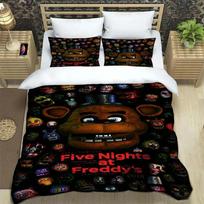 F-Five-Nights At Freddy´S Fnaf Patalynės Komplektas Karališko Dydžio Twin Dvigulis Berniukų Patalynė Mikropluošto Ar Poliesterio Antklodės Užvalkalas EU Single(135*200cm)3pcs