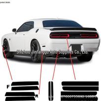 Dodge Challenger 2015-2022 žibintų plėvelės komplektas: Galinis žibintas, Šoninis emblema, Veidrodėlių dangteliai Light Film Sticker Kit
