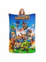 „Clash Royale“ žaidimo pliušinis flanelės patalynės užtiesalas sofai, kėdei, minkštas, šiltas, kokybiškas lovatiesis 75X95CM pilka spalva