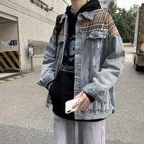 Men's Trendy Denim Jacket – Spring & Autumn Collection: Stylish, Loose-Fit, Versatile, Cool & Handsome Design. 3XL mėlyna
