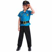 NAUJA policininko kostiumų Cosplay berniukams, mergaitėms Helovino kostiumai policininkės įmantrus vaidmenų žaidimas vaikų pasirodymų šou L(130-140cm)