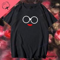 Iris Apfel Moteriški Vasariniai Spausdinti Animaciniomeno T-marškiniai Laisvi Atsitiktiniai Harajuku Gatvės Stiliaus Trumpomis Rankovėmis Medvilniniai Moteriški T-marškiniai Viršutiniai S black