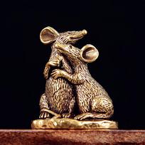 1Pcs Rat Small Statue Miniatures Desktop Ornament Antique Copper Love Mouse Figurines Living Room Home Decor Crafts Accessories onesize