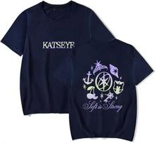 Katseye Prekės Išblukę Marškinėliai Unisex Mada Pop Muzika Trumpomis Rankovėmis Marškiniai Sportiniai Drabužiai Streetshirt Šaunūs Vasariniai Marškinėliai Viršutiniai Drabužiai S