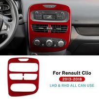 Tikras minkštas anglies pluošto lipdukas Renault Clio 4 2013 2014 2015 2016 2017 2018 LHD RHD automobiliui, centrinės konsolės interjero apdaila