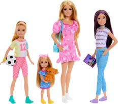 Barbie Seserų Lėlių Rinkinys su Drabužiais ir Aksesuarais – Barbie, Skipper, Stacy, Chelsea